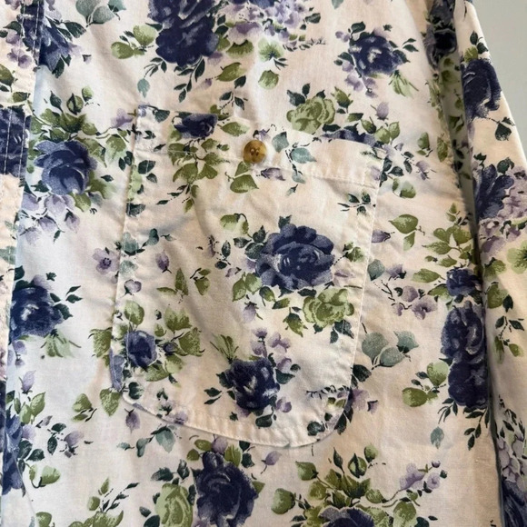 Pennylane Vintage Button Down Shirt Floral Cottagecore Costal Cowgirl Western L - Picture 4 of 7